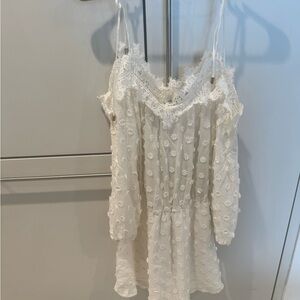 Karina Grimaldi Ivory Lace Midi Dress Like New